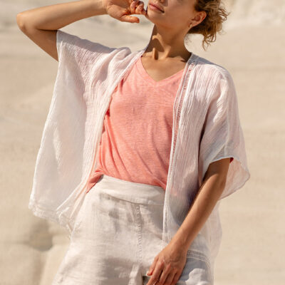 Nomad The Label Rhea Linen Kimono Coconut