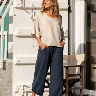 Nomad The Label Selene Linen Top Stone