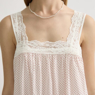 Posse Marlowe Dress - Cream & Red Polka Dot