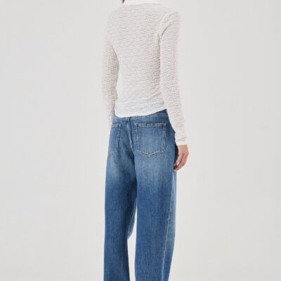 Rolla's Daisy Lace Long Sleeve Shirt White