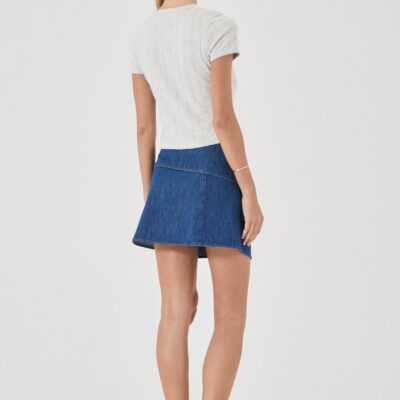 Rolla's Lenny Wrap Mini Skirt Blue Smoke