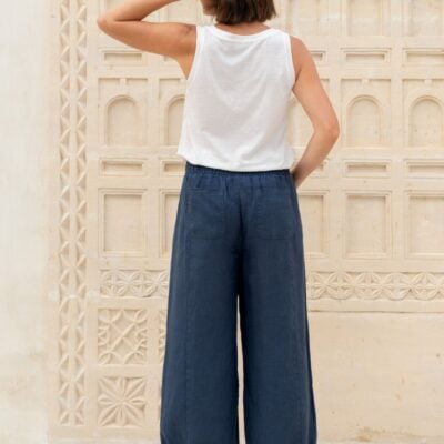 Sadhu French Linen Pants Navy