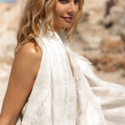 Sofi Linen Scarf Coconut
