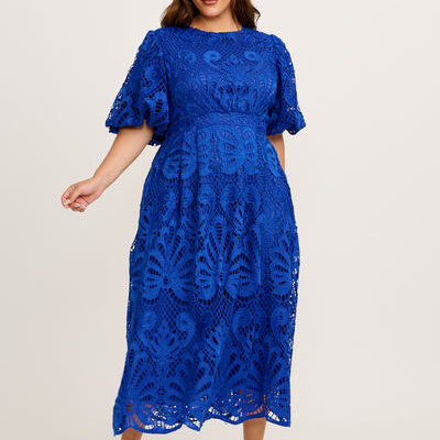 St Frock Tillie Lace Maxi Dress In Cobalt