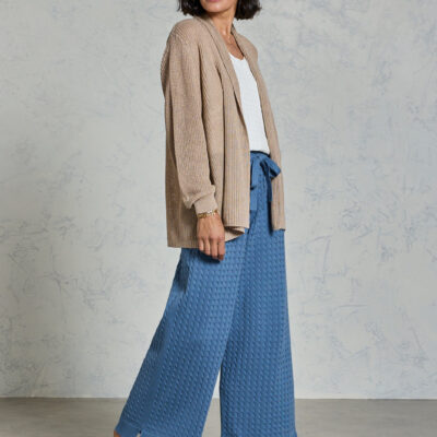 Tathra Organic Linen Knit Cardigan Tuffet