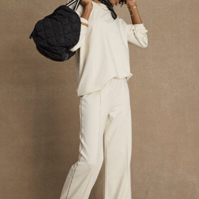 The Upside Hamsa Milou Wide Leg Pant - Creme