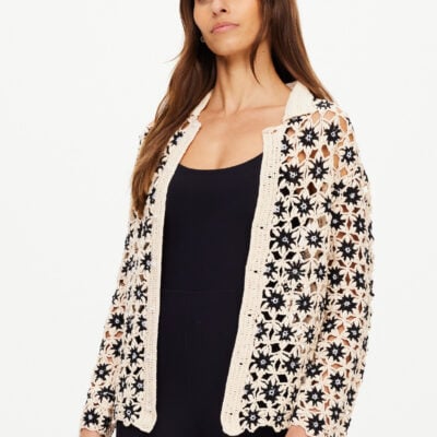 The Upside Luminary Malia Crochet Shirt - Natural