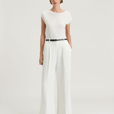 Veronika Maine Asymmetric Wavy Ottoman Knit
