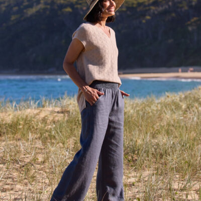 Yamba Linen Pants Charcoal