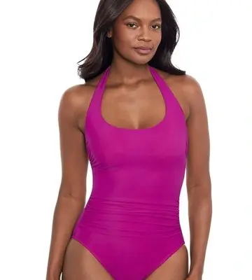 Miraclesuit Swim Utopia Wired Halter One-Piece Shaping Swimsuit
