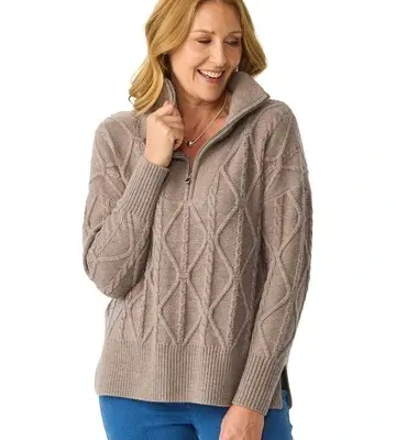 Fella Hamilton Beau 1/4 Zip Merino Sweater