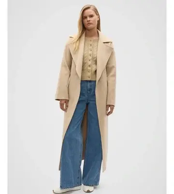 Seed Heritage Wool Blend Tie Coat