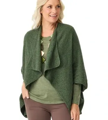 Fella Hamilton Possum Moss Stitch Longline Wrap