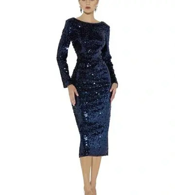 Montique Miranda Sequin Midi Dress