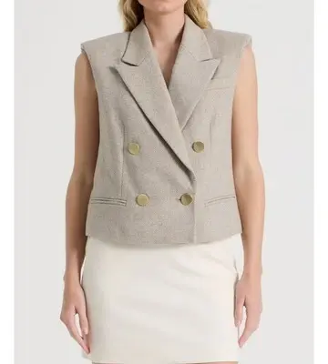 Armani Exchange Urban Tailoring Twill Double Breasted Vest