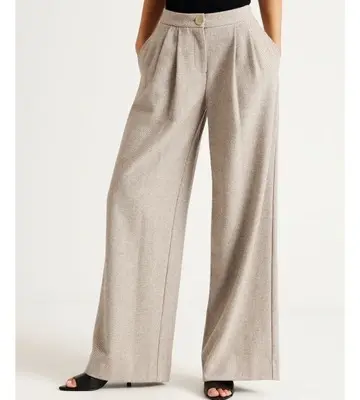 Armani Exchange Urban Tailoring Twill Hi Rise Pleated Trouser