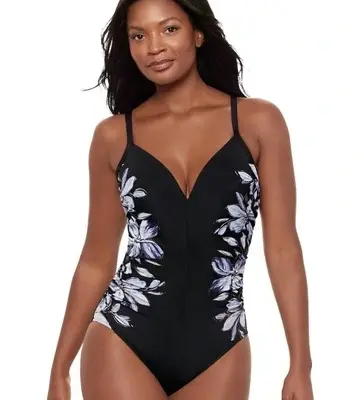 Miraclesuit Swim Fiore di Luna Temptation Underwired Low Back Shaping Swimsuit