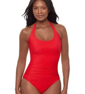 Miraclesuit Swim Rock Solid Utopia Wired Halter One-Piece Shaping Swimsuit