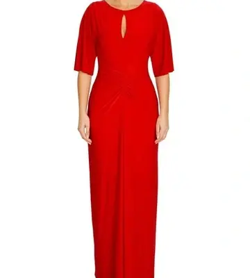 Anthea Crawford Eden Vermilion Jersey Gown
