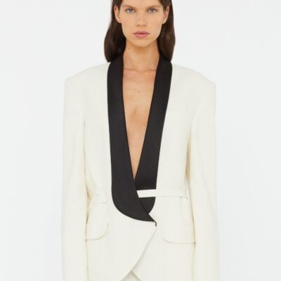 Christopher Esber Tuxedo Contrast Silk Blazer — 4 - Image 2