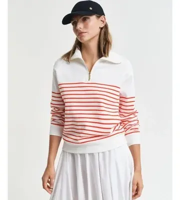 Gant Breton Rib Half Zip Sweat