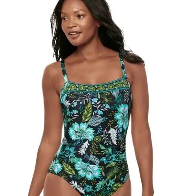 Miraclesuit Swim Florica Kara Underwired Square Neck Shaping Swimsuit