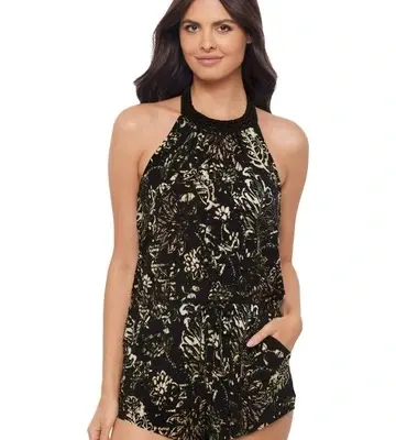 Magicsuit Balinese Piper Shaping Underwired Halter Swim Romper