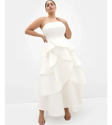 City Chic Plus Size Elizabeth Tiered Frill Maxi Dress