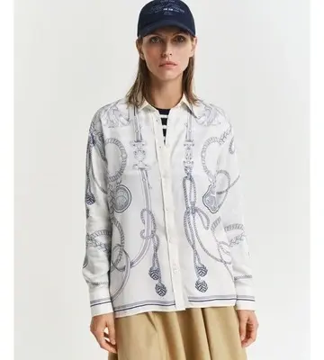 Gant Relaxed Fit Sailing Print Shirt