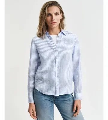 Gant Regular Fit Striped Linen Shirt