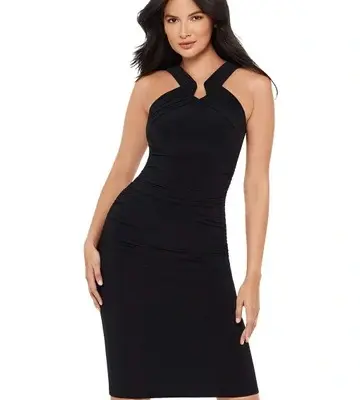 Miraclesuit Shapewear Idol High Neck Bodycon Sleeveless Midi Shaping Dress