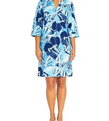 Anthea Crawford Carlie Glacier Linen Dress