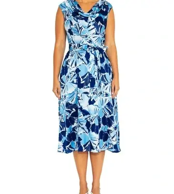 Anthea Crawford Carina Glacier Silk Dress