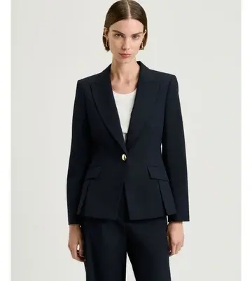 Veronika Maine Stretch Suiting Fitted Blazer