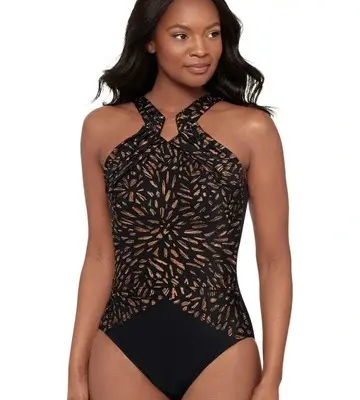 Miraclesuit Swim Costa D'Oro Aphrodite High Neck Shaping Swimsuit