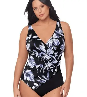 Miraclesuit Swim Fiore Di Luna Oceanus Plus Sized Shaping Swimsuit