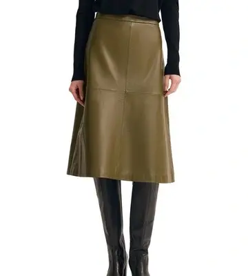 Oxford Lulu Leather Skirt