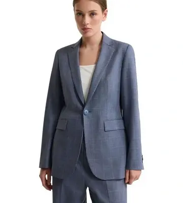 Oxford Ebony Wool Blend Suit Jacket