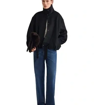 Oxford Emma Wool Blend Funnel Trim Jacket
