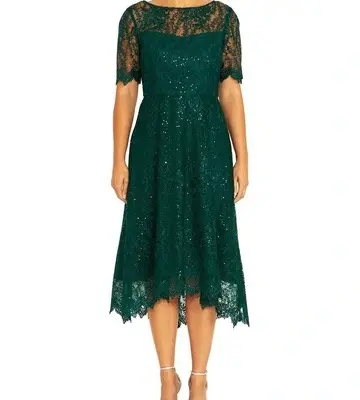 Anthea Crawford Skylar Forest Lace Dress