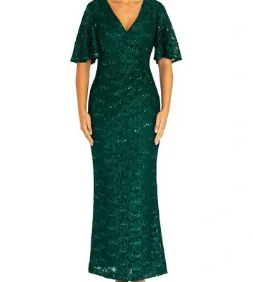 Anthea Crawford Esme Forest Lace Gown