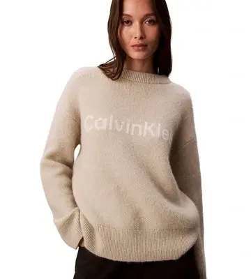 Calvin Klein Women Alpaca Blend Logo Sweater