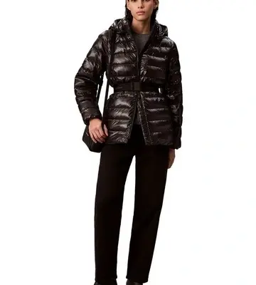 Calvin Klein Women Belted Lightweight Puffer