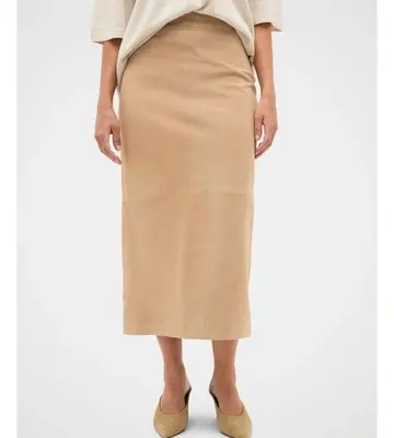 Seed Heritage Suede Midi Skirt