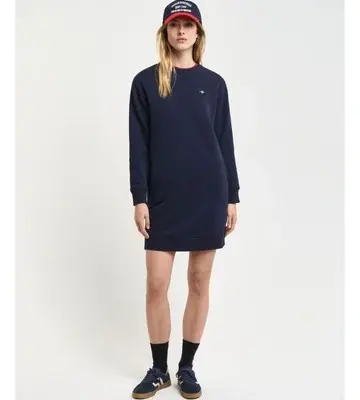 Gant Shield Crew Neck Sweat Dress
