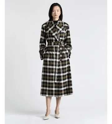 Cue Check Trench Coat