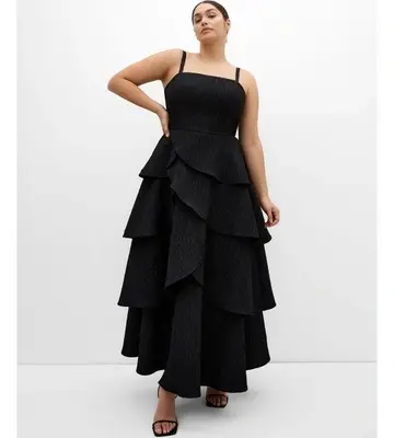 City Chic Elizabeth Tiered Frill Maxi Dress