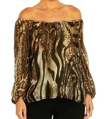 Anthea Crawford Ena Snake Silk Blouse