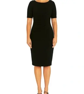 Anthea Crawford Fabrice Black Crepe Dress