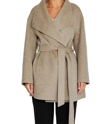 Anthea Crawford Leora Nutmeg Wool Coat